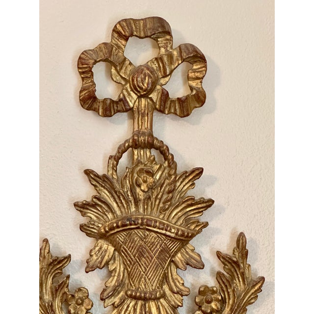Mid-Century Italian Neoclassical Giltwood Wall Clock by Palladio. For Sale - Image 10 of 12