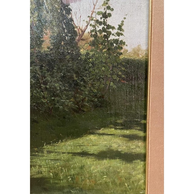 Ugo Gheduzzi, Italian Landscape, 1910s, Oil on Cardboard For Sale - Image 3 of 7