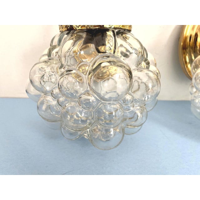 Helena Tynell 1960s Bubble Glass Sconces, Pair For Sale - Image 4 of 17