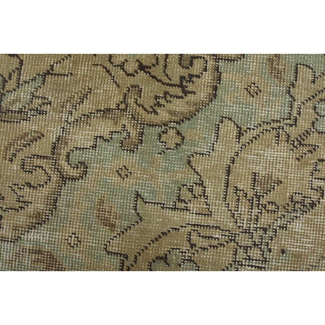 Tabriz Rug 9’8” X 12’7” Beige Wool Vintage Distressed Hand-Knotted Carpet For Sale - Image 4 of 15