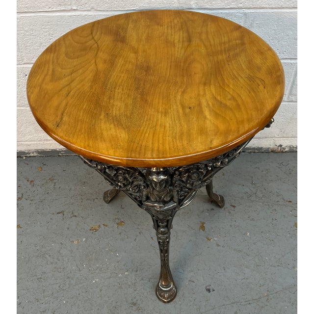 Late 19th Century Antique Victorian Britannia Cast Iron Pub Table For Sale - Image 5 of 8