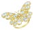 Nina Zhou Butterfly Moonstone Diamond Cocktail Ring in 14k Yellow Gold, size 7.5 For Sale