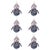 Contemporary Snowman Ornaments (Set of 6) For Sale - Image 3 of 3