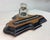 19th Century Share Antique 19th Century Handmade European Wood Glass Inkwell Pen Holder Stand For Sale - Image 5 of 12