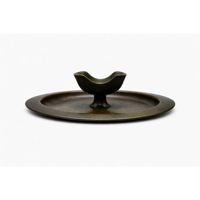Swedish Art Deco Bronze Dish with Raised Bowl from GAB, 1930s For Sale - Image 6 of 8
