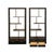 Asian Pair Asian Inspired Asymmetrical Dark Brown Shelving Display Cabinet Divider For Sale - Image 3 of 14