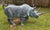 Realism Huge 90” Highly Detailed Vintage Life Size Verdigris Bronze Rhinoceros Sculpture Statue Indoor Outdoor For Sale - Image 3 of 12