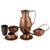 1960s Vintage Copper Serveware Set in Hammered Finish from Eugen Zint, 1960s, Set of 8 For Sale - Image 5 of 5