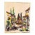 Large-Scale Vintage Wool Rya Textile Art — Mediterranean Harbor Village, Hand-Worked Fiber Wall Piece For Sale