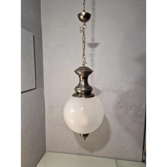 Mid-Century Modern Ls1 Pendant Lamp with Clear Glass Sphere by Luigi Caccia Dominioni for Azucena, 1960s For Sale - Image 3 of 10