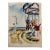 Henry Emil Salloch Original Watercolor on Paper Carousel. For Sale