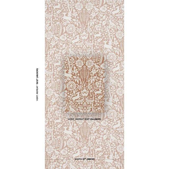 With its hand-painted silhouettes of woodland critters, Deerfield is a whimsical wallpaper with endless charm. Surface-...