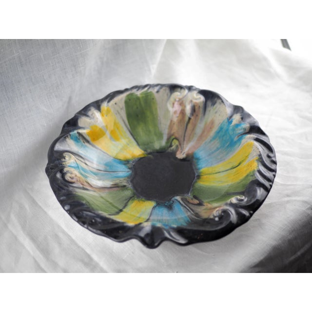 1970s 1970s German Fat Lava Fruit Bowl With Baroque Shape and Pastel Colours, West Germany For Sale - Image 5 of 11