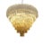 Metal Large Clear and Amber Triedro Murano Glass Chandelier For Sale - Image 7 of 8