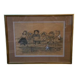 Vintage Signed Art Featuring Raggaedy Ann & Friends