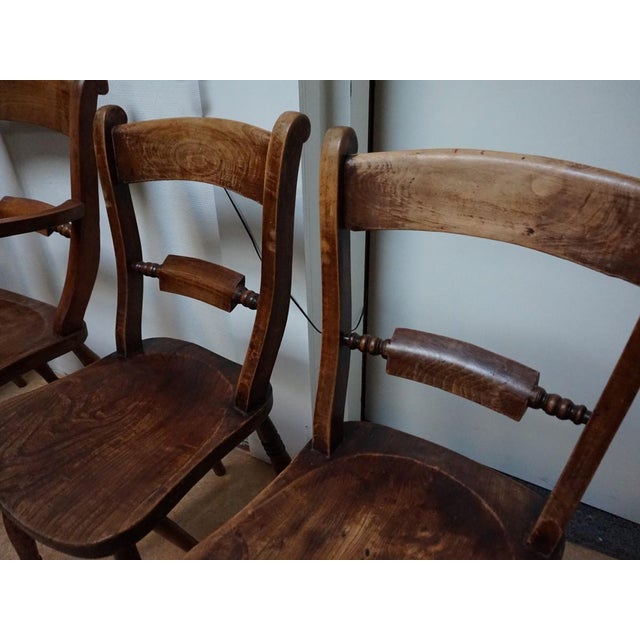 English Oxford Windsor Chairs, 1860s, Set of 5 For Sale - Image 9 of 18