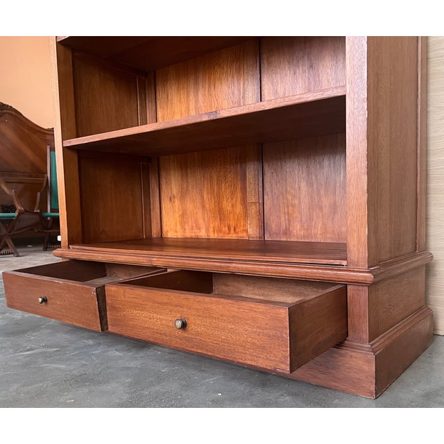 Wood 19th Solid Oak Bookcase or Etagere With Five Shelves For Sale - Image 7 of 8