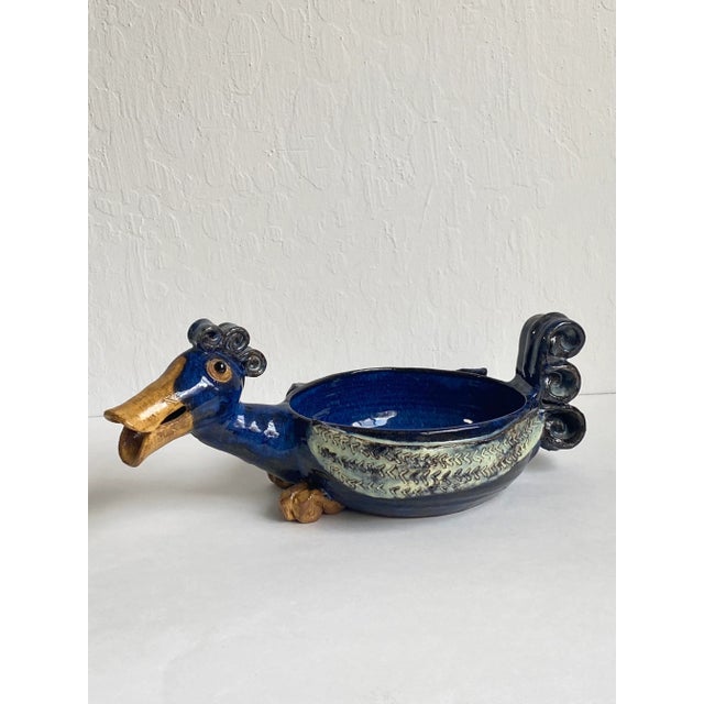 Mid Century Studio Pottery Figural Bird Dish/ Catchall For Sale - Image 9 of 9