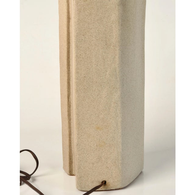 Gray Marianna Von Allesch Mid Century Modern Studio Pottery Swirl Lamp For Sale - Image 8 of 13