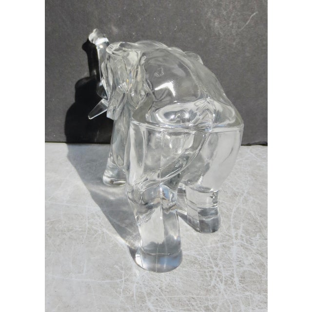 Elephant Shaped Decorative Clear Jar Vintage 30s For Sale - Image 4 of 13