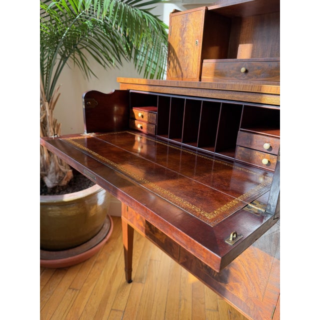 Brown Antique Secretary Desk, Bar For Sale - Image 8 of 18