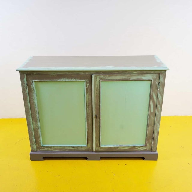 Modern Green Wooden Cabinet For Sale - Image 11 of 11