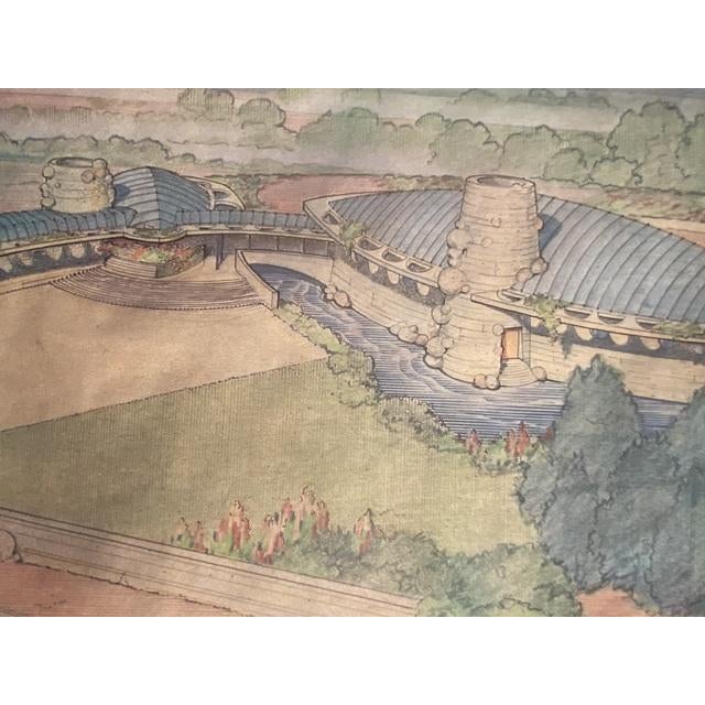 Late 20th Century Frank Lloyd Wright, Boulder House for Charles Klotsche, Santa Fe, Special Copyrighted and Licensed Poster, 1991 For Sale - Image 5 of 6