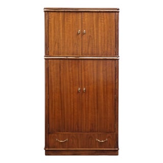 Thomasville Furniture Agenda Collection Solid Walnut MCM Mid Century Modern 40" Armoire 23411-340 For Sale