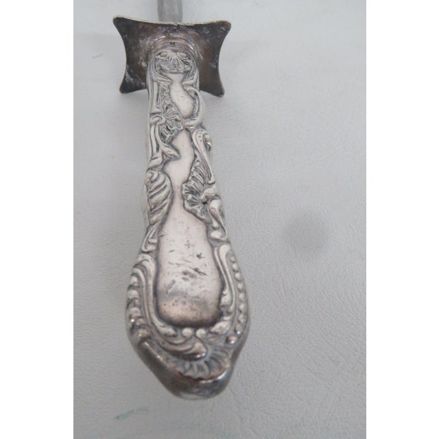 Early 20th Century Gorham Roast Fork and Sharpener Silver Plate 2 pcs For Sale - Image 11 of 12