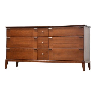 1960s Refinished Walnut Dresser by United Furniture For Sale