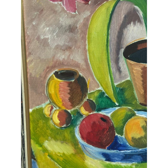 Bror Göransson, Flowers and Fruit, 1960s, Oil on Canvas, Framed For Sale - Image 13 of 14
