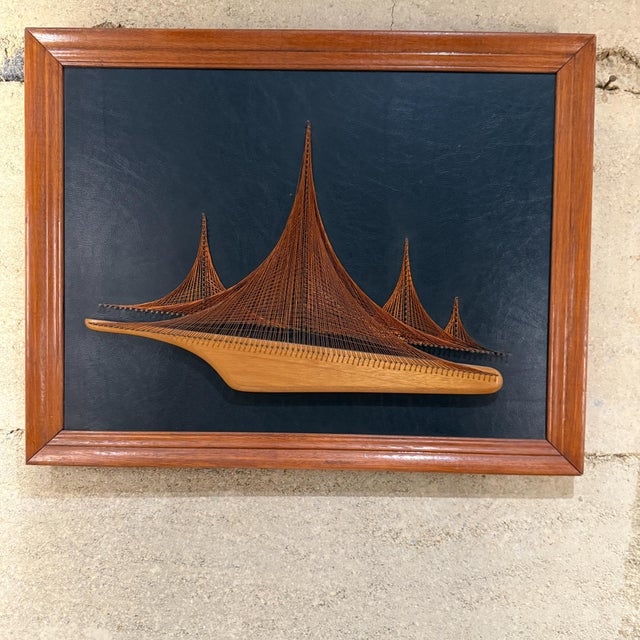 Copper Art Wall Copper Symmography Art Sail Boat Mid-Century For Sale - Image 8 of 11
