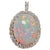 52 Carat Oval Ethiopian Opal & Diamond Pendant 14 Karat White Gold Necklace For Sale - Image 15 of 18