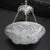 Art Deco Frosted Glass Floral Cubist Chandelier W/ Chrome Fittings Signed Degué For Sale - Image 9 of 18