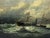 19th-Century British Marine Painting of a Dundee Ship & Lifeboat Rescue Monumental Storm Seascape Attributed to William...