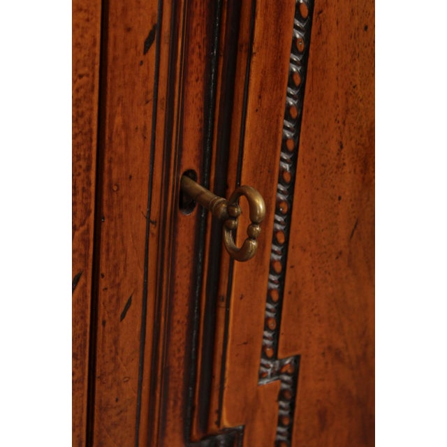 Francesco Molon Louis XVI Style Carved Walnut Corner Cabinet For Sale - Image 10 of 13