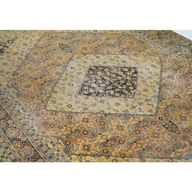 Textile Antique Tabriz Rug 6'9'' x 10'2'' For Sale - Image 7 of 10