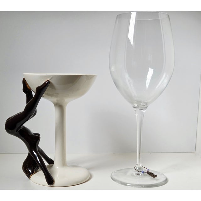 Ceramic Rare JohnTodd Co. Seattle Figural Chalice – Mid‑Century Sculptural Ceramic Pedestal Vessel, 6" X 4" For Sale - Image 7 of 8