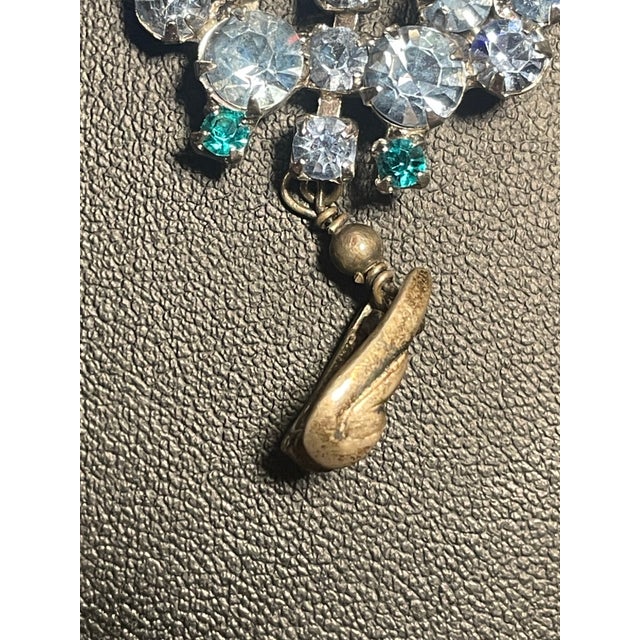1960s MCM Jewelry by DeLizza & Elster (Juliana) Style Crystal Converted Chandelier Pendant For Sale - Image 5 of 5
