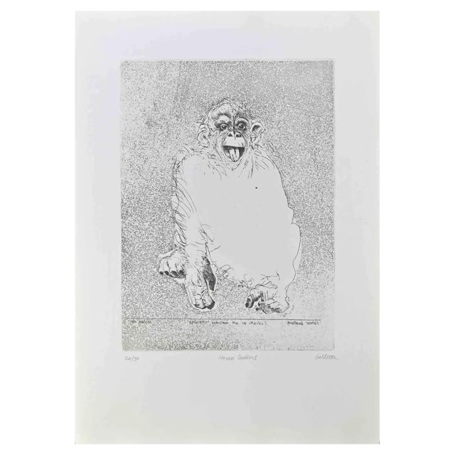 Sergio Barletta, Homo Ludens, Etching, 1991 For Sale