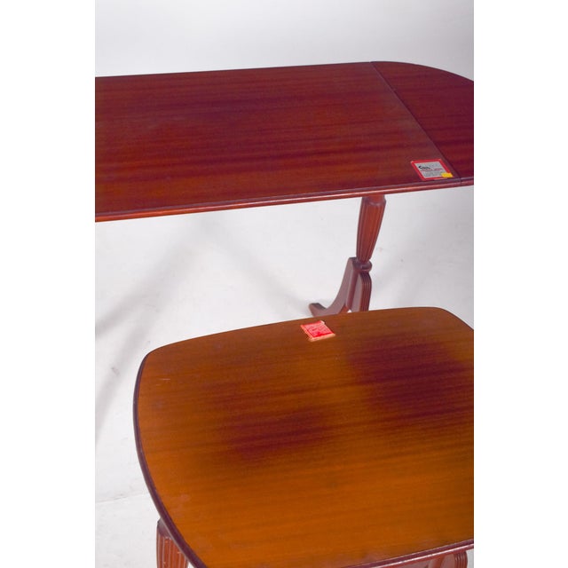 English Wood Nesting Tables, 1890s, Set of 2 For Sale - Image 10 of 11