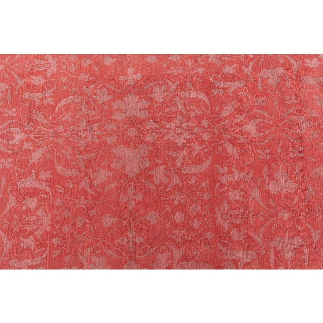 Textile Modern Traditional Red Wool & Silk Rug by Doris Leslie Blau For Sale - Image 7 of 9