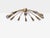 1960s 1960s Style After j.t. Kalmar Mid Century Modern Spider Flushmount Chandelier, Brass For Sale - Image 5 of 12