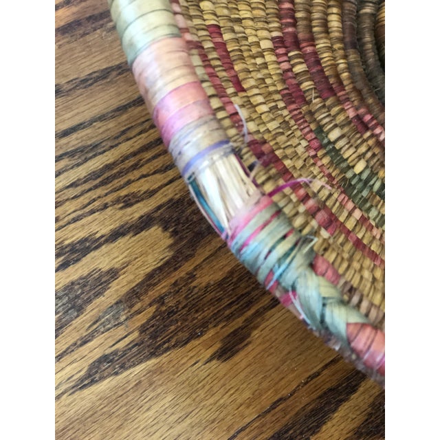 1950s 1950s Large, Multi-Color Indian Basket For Sale - Image 5 of 9