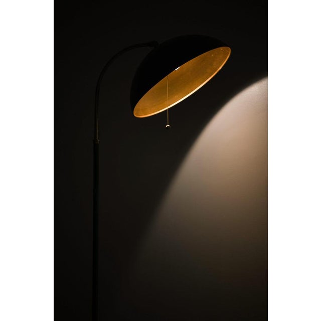 Floor Lamp in Frame in White Metal and Green attributed to Harald Notini, 1930s For Sale - Image 4 of 11