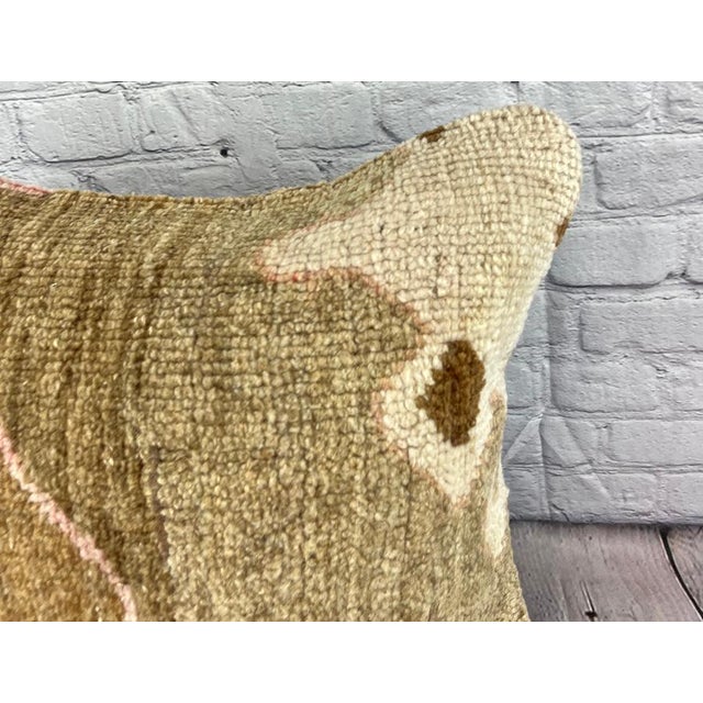 Turkish 20 x 20 Rug Pillow Spice Route Turkish Pillow Cushion Cover For Sale - Image 3 of 4