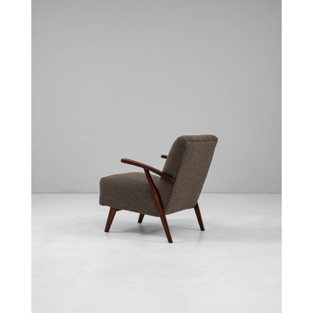 Brown 20th Century Czech MCM Upholstered Armchair For Sale - Image 8 of 12