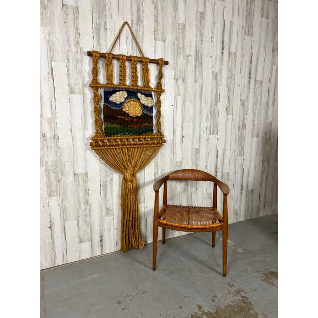 1960s Fiber Art With Landscape Scene For Sale - Image 11 of 11