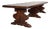 Italian Walnut Trestle Table, 1890s For Sale
