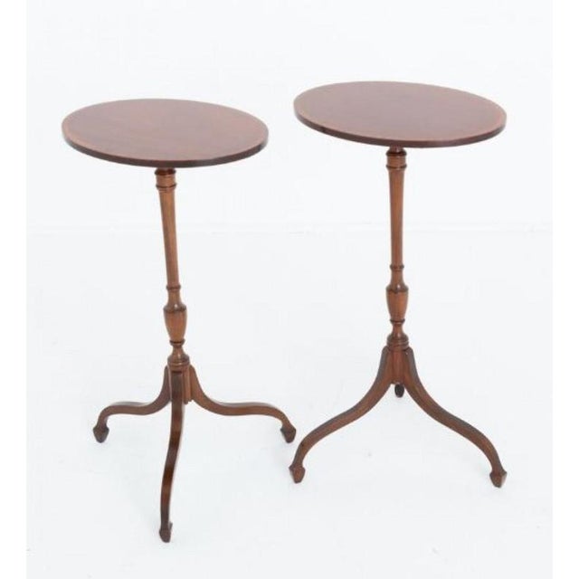 Georgian Wine Tables in Mahogany, 1920s, Set of 2 For Sale - Image 4 of 4
